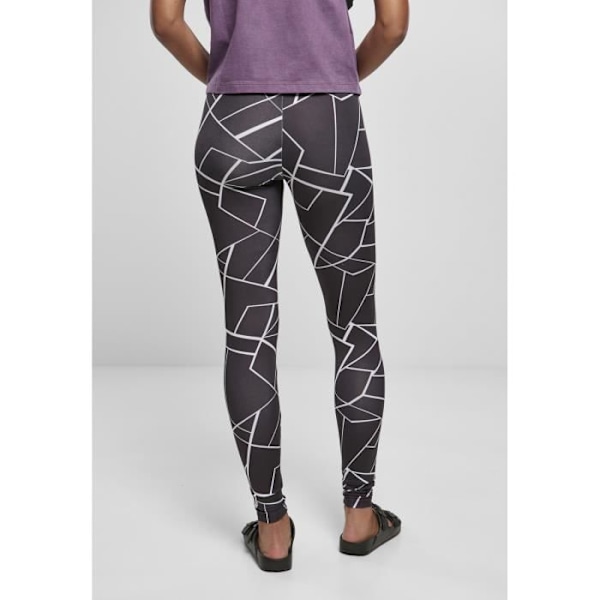 Naisten legginssit - Urban Classics - Musta - Koko painatus - Korkea joustava vyötärö - Optimaalinen mukavuus - M