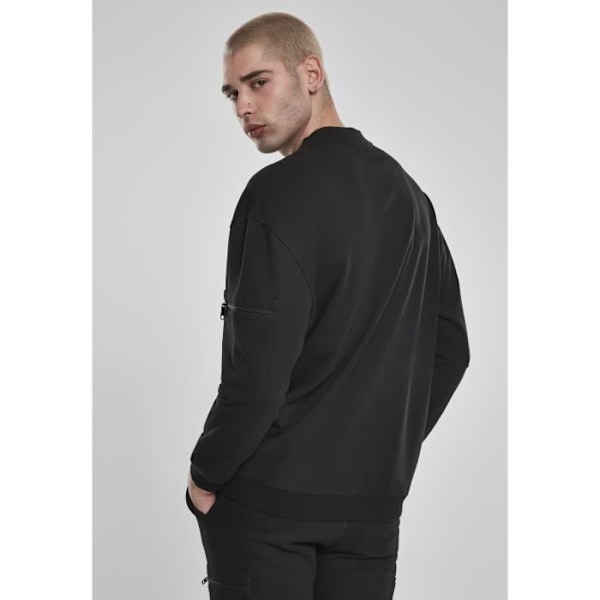 Sweatshirt - Urban Classics - Træning Terry Crew - Sort - Lange ærmer - Rund hals Svart S