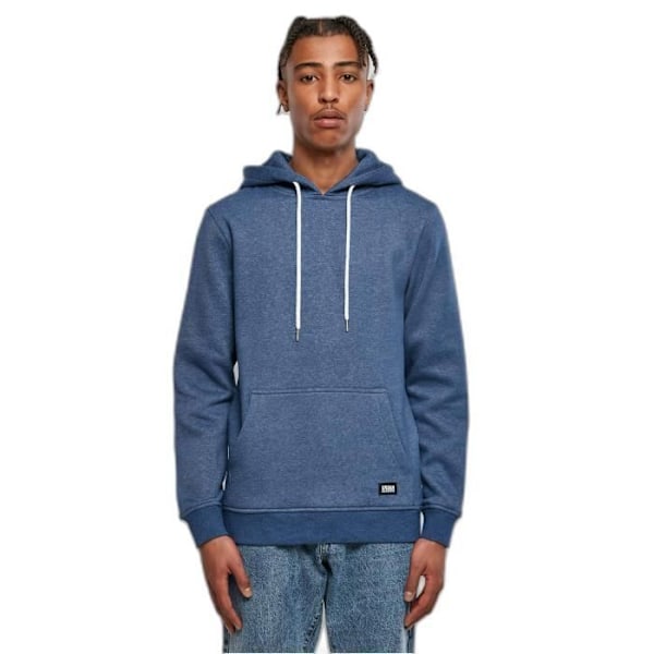 Urban Classics Basic Melange hættebluse - blå - L Blå S
