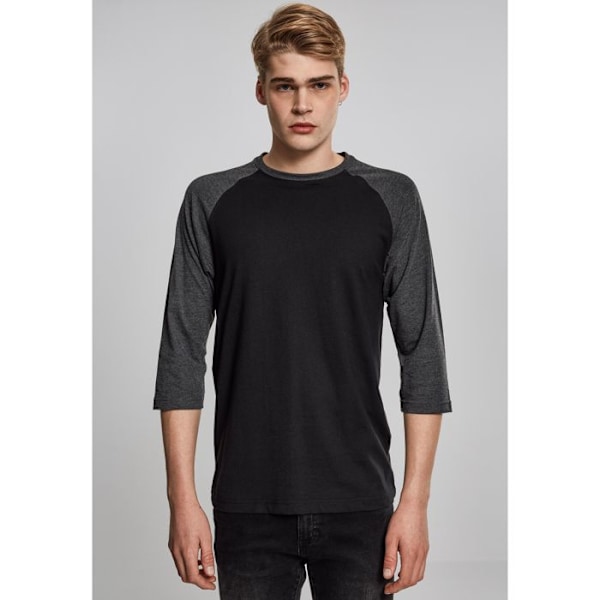 T-paita - Kaupunkiklassikko - Raglan - 3/4-hihat - Väri ruskea/musta - Regular-malli brun/sort M