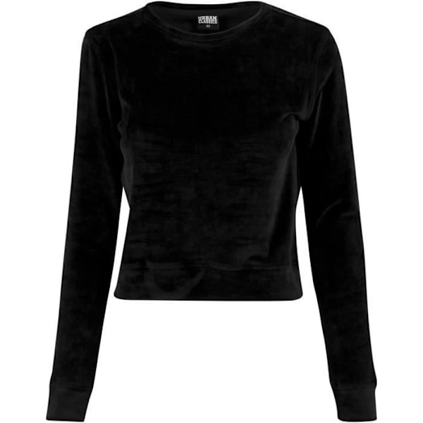 Urban Classics Dame - VELVET Kort Sweater sort Svart XS