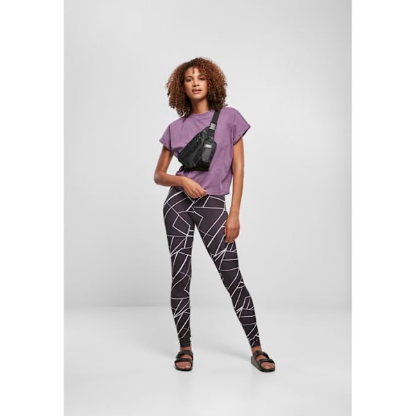 Naisten legginsit - Urban Classics - aop - Musta - Optimaalinen mukavuus - Stretch-leikkaus svart S