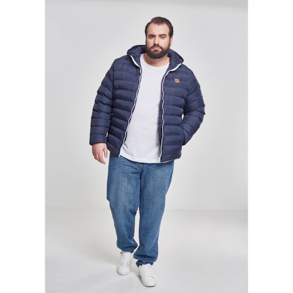 Parka i store størrelser - Urban Classic - Basic Bubble - 100% Polyamid - Med hætte - Lange ærmer marinblå/vit/marinblå XXL