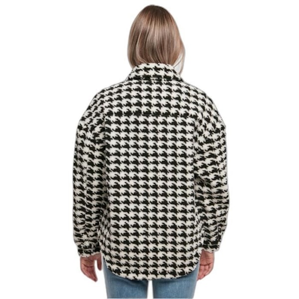 Urban Classics AOP Sherpa Overshirt dam - Svart - XS