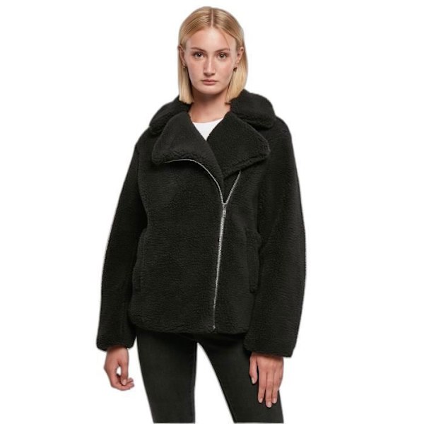 Motorcykeljakke sherpa kvinde Urban Classics - sort - XL - Lange ærmer - Ikke vandtæt Svart XS