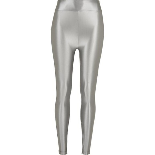 Urban Classics Shiny Metalic leggings med hög midja för kvinnor Mörksilver jag