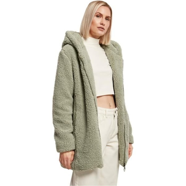 Naisille tarkoitettu huppari Urban Classics Sherpa - vihreä - XL