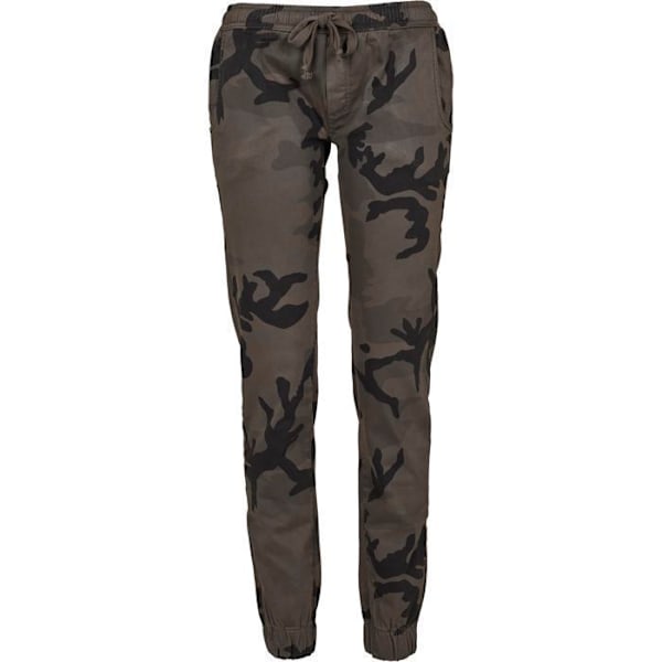 Joggingbukser - Urban Classics - Grøn camouflage - Stretch twill - Elastiske manchetter - Dame Grøn S