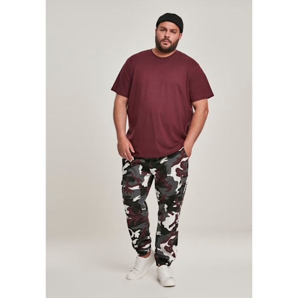 Cargo joggingbukser - URBAN CLASSICS - Camo - Bordeaux camouflage - Standard størrelse - Herre vinrött kamouflage 38