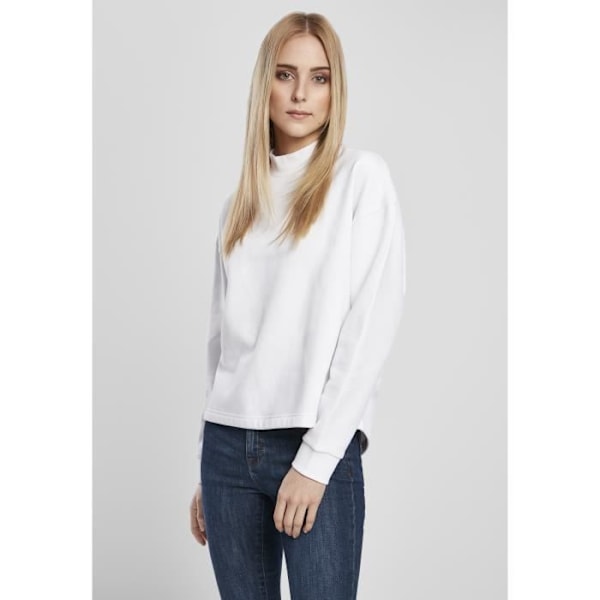 Sweatshirt - Urban Classics - Oversized - Hög krage - Långa ärmar - Vit Vit M