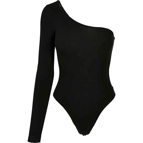 Body kvinde - Urban Classics - Asymmetrisk - Økologisk bomuld - Sort - Lange ærmer svart XS