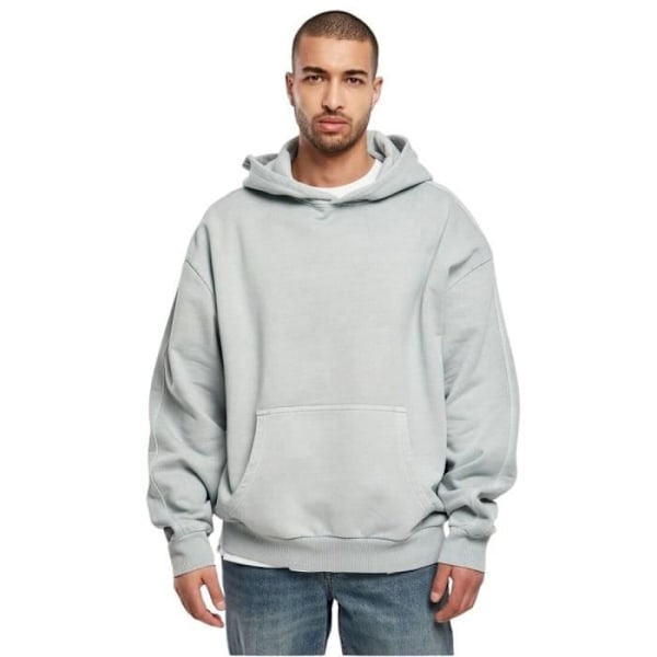 Hoodie - Urban Classics - Heavy Terry Garment Dye - Blå - Långa ärmar - Känguruficka Sommarblå jag