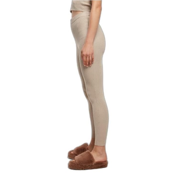 Naisten Leggingsit Urban Classics Rib Knit GT - ruskea - 4XL kastanj XXL