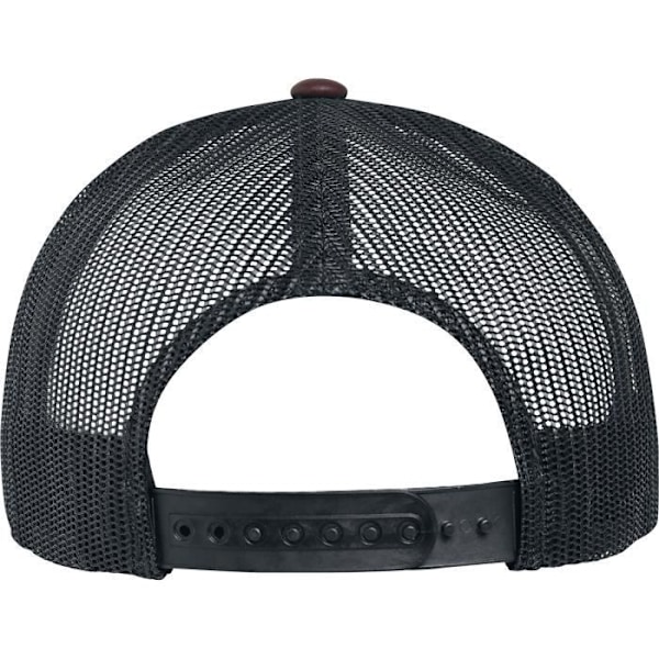 Flexfit Trucker Cap i læder - Bourgogne/sort vin/bourgogne