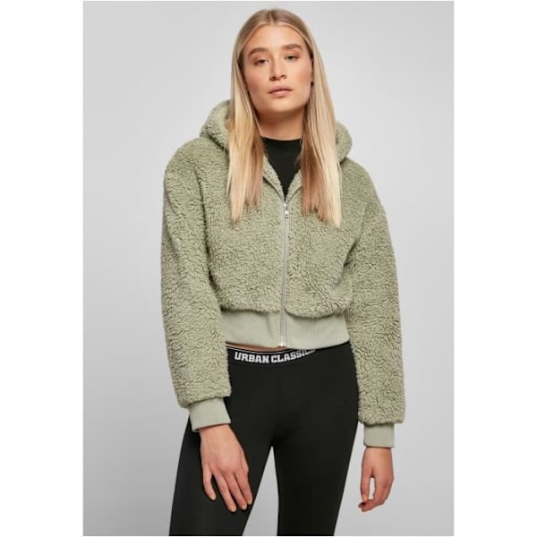 Kort jakke til kvinder Urban Classics Oversized Sherpa - grøn - XL Grön XL