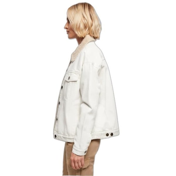 Urban Classics GT Damjacka i oversize sherpakrage - benvit - 2XL Äggskal XXL