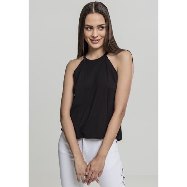 Damebluse - Urban Classics - Koralle - Nakkeudskæring - Figursyet - Tætsiddende Svart jag