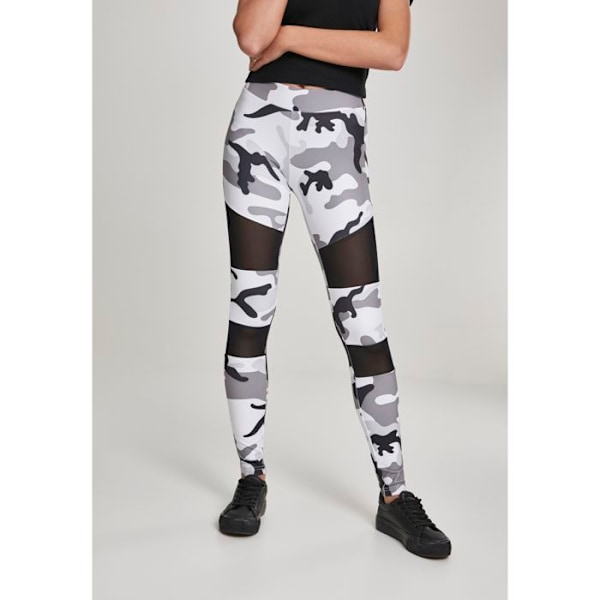 Tights dam - Urban Classic - Mesh - Hög midja - Tight - Enfärgad kamouflage grå XS