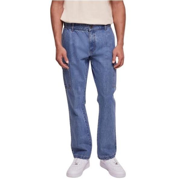 Cargo jeans - Urban Classics - Klassisk model - Blå farve - Standard størrelse - Robust denim Blå 30