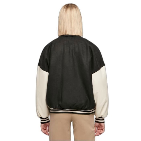 Oversize takki nainen Urban Classics Big U College GT - musta/valkoinen - 5XL Svart vit XXL