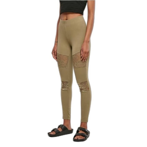 Urban Classics Tech Mesh högmidjade bib-shorts för kvinnor - Gul - Andas - Fitness gul/gul M