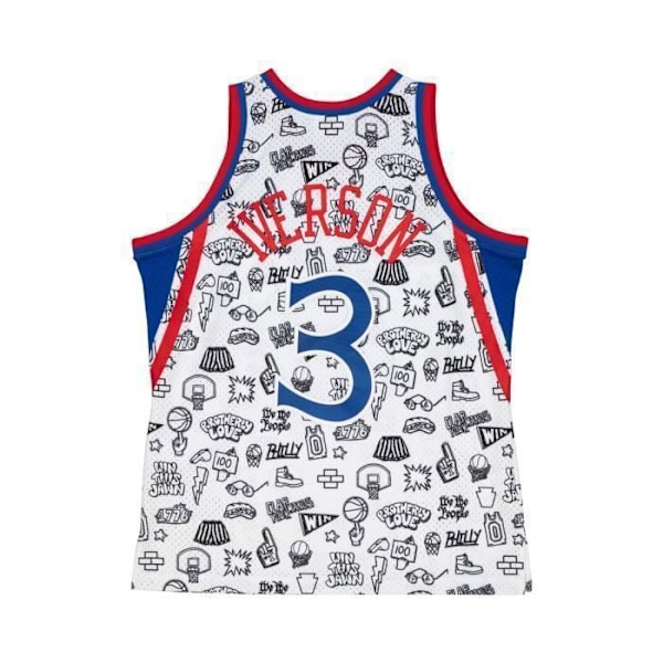 Maillot - Philadelphia 76ers - Allen Iverson - Doodle Swingman 1996 - Vit - Vuxen Vit XL