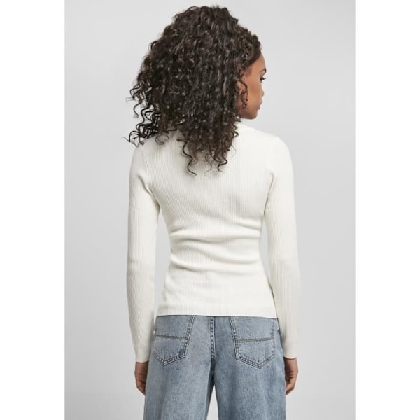 Pull femme Urban Classics bred hals - hvid - L