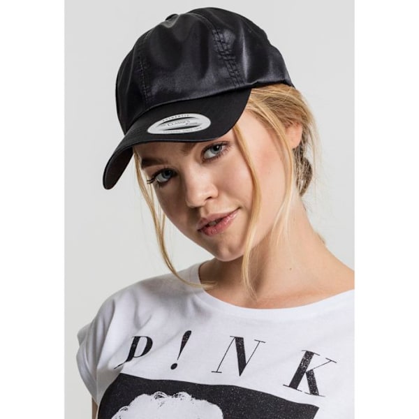 Kepa - Flexfit - Låg profil Satin - Svart - 100% Polyester - Klassisk stil svart