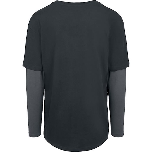 Langærmet T-shirt - URBAN CLASSICS - Sort/anthracit - 100% Bomuld - Large - Mand Svart/Träkol XL