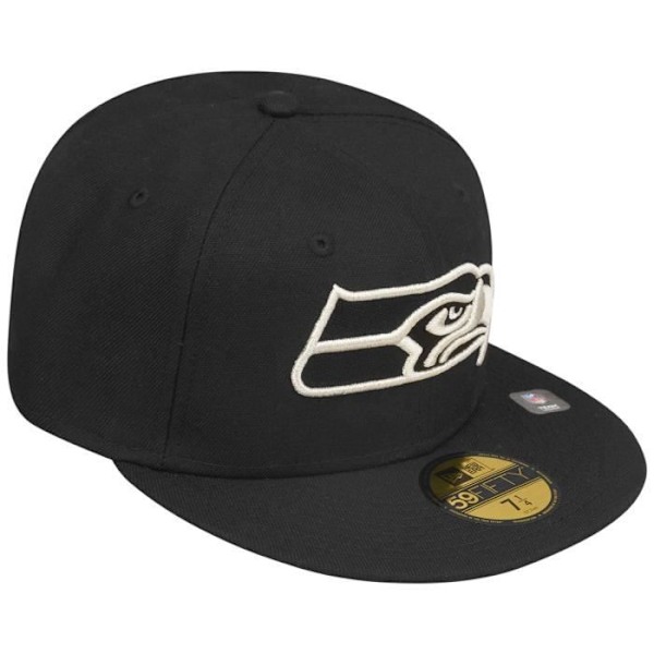 Justerbar keps - New Era - 59Fifty - Seattle Seahawks - Svart - 100% polyester Svart 8