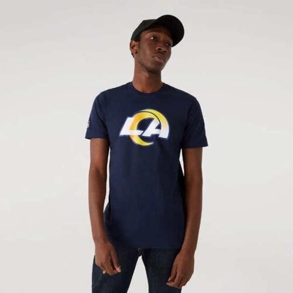 T-shirt - New Era - Los Angeles Rams - Blå obsidian - Kortsleeve - 100% bomull Obsidian blå jag