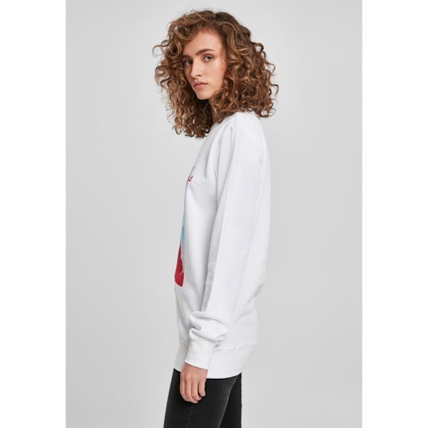 T-shirt til kvinder - Mister Tee - Glad jul kat - 100% bomuld - Oversized pasform - Korte ærmer Vit XS