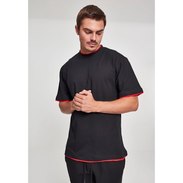 T-paita Urban Classic kontrasti pitkä vit svart XXXXXL