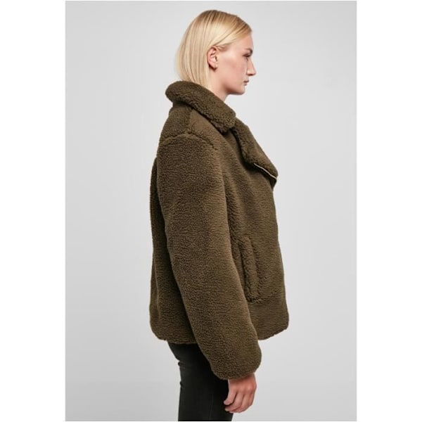 Veste motard sherpa til kvinder Urban Classics - oliven - XL - Langærmet - Ikke åndbar - Ikke vandtæt Oliv M