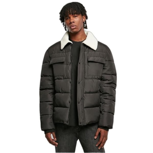 Doudoune med sherpa-krave Urban Classics - sort - S sort XL