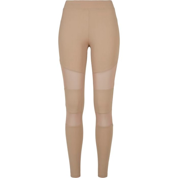 Legging dame - URBAN CLASSICS - Tech Mesh - Indsatser i mesh - Enestående komfort - Store størrelser kastanj XXL
