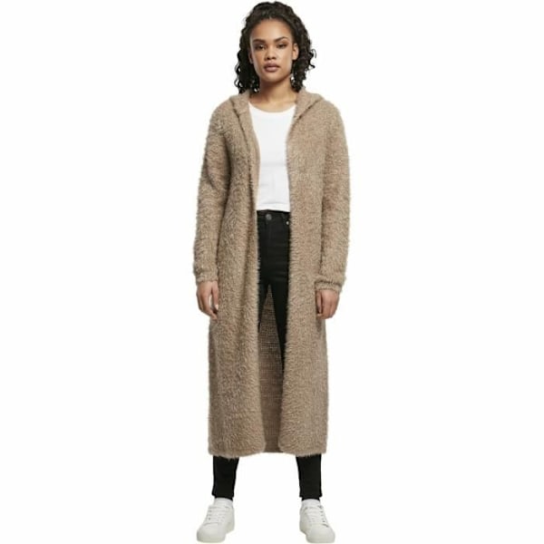 Urban Classics luva fjäder damjacka - stora storlekar - brun kastanj XXXXL
