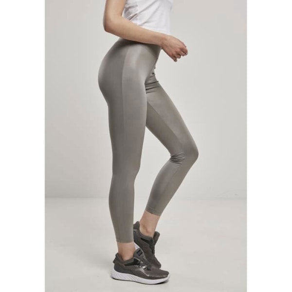 Urban Classics Leggings i konstläder för kvinnor (Plus Size) - mörkgrå - 4XL Mörkgrå XXXXL