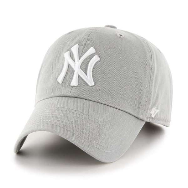 Casual Cap - 47 Brand - New York Yankees - Grå - 100% Bomuld - Unisex grå
