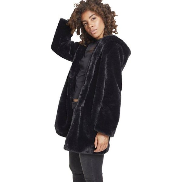 Huppari Teddy - Urban Classics Naiset - Musta - Huppu - Viileät Päivät Svart XXL