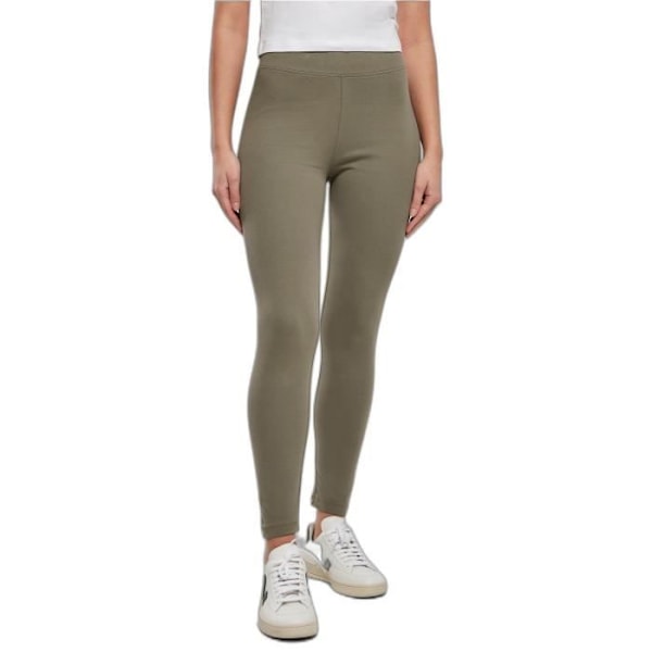 Højtsiddende leggings i jersey til kvinder Urban Classics GT - oliven - 2XL Oliven XXL