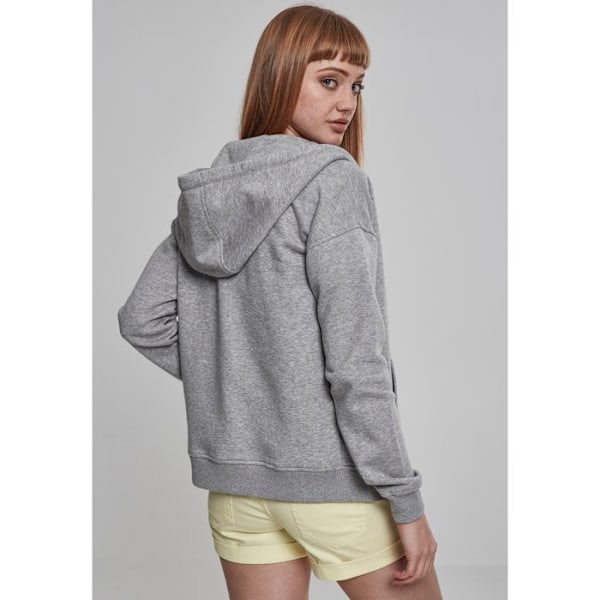 Vetoketjullinen huppari - Urban Classic - Classic Ladies - Harmaa - Pitkät hihat - Naisille grå M