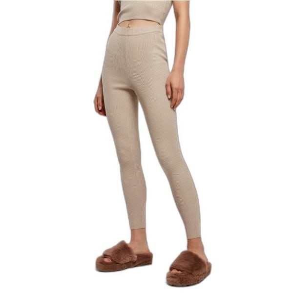 Naisten Leggingsit Urban Classics Rib Knit GT - ruskea - 4XL kastanj XXXXL