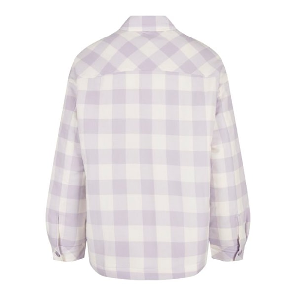 Flannel skjorte - Urban Classics - Polstret - Ternede mønster - Oversized pasform - Polstret foring vit/lila M
