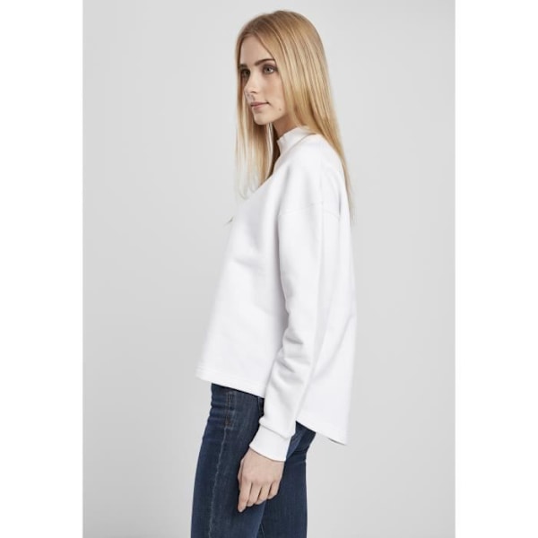 Sweatshirt - Urban Classics - Oversized - Hög krage - Långa ärmar - Vit Vit M