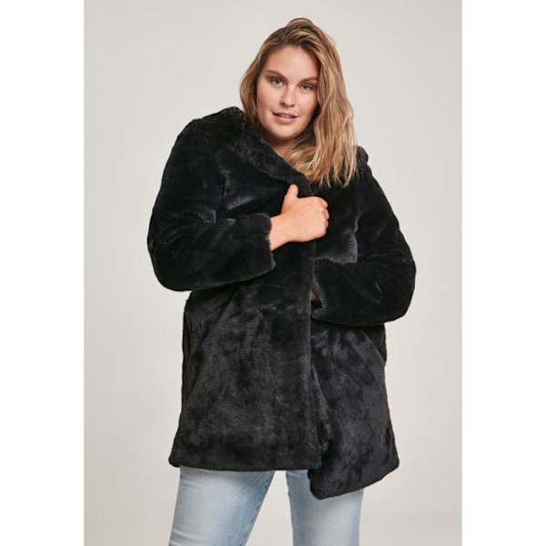 Manteau med hætte - Urban Classics Dame - Sort - Hætte - Kølige Dage sort S