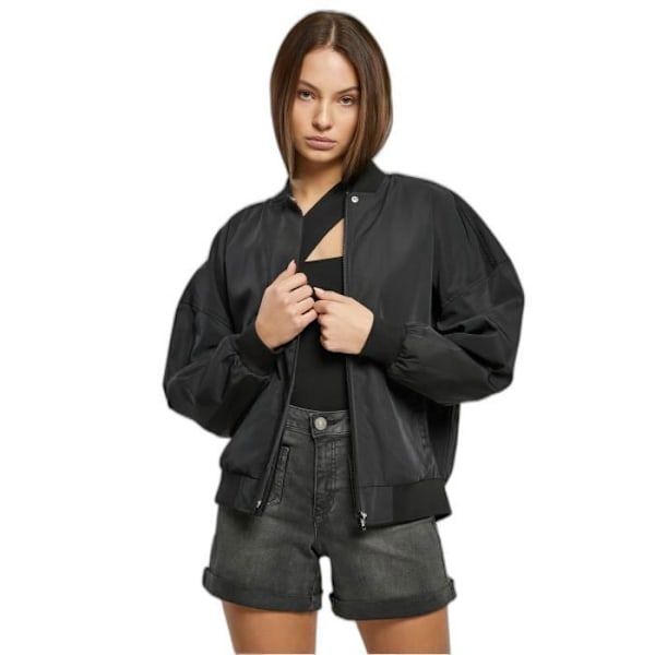 Urban Classics oversized jacka dam - svart - XL Svart M