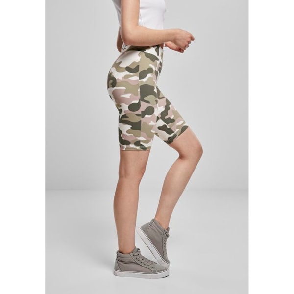 Korte cykelbukser dame - Urban Classics - Høj talje - Camouflage - Maksimal komfort - Tæt pasform roscamouflage XS