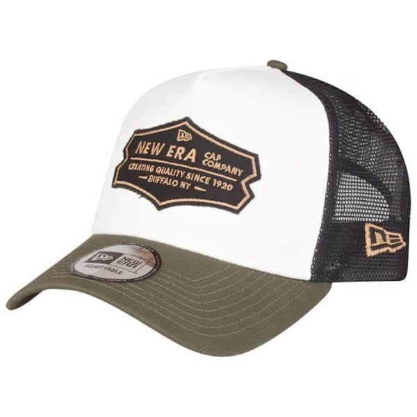 Casquette Trucker - New Era - RETRO 5-PANEL - Hvid - Oliven - One size vit, oliv