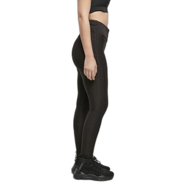 Urban Classics Honeycomb Leggings med hög midja för kvinnor - Svart - M Svart M